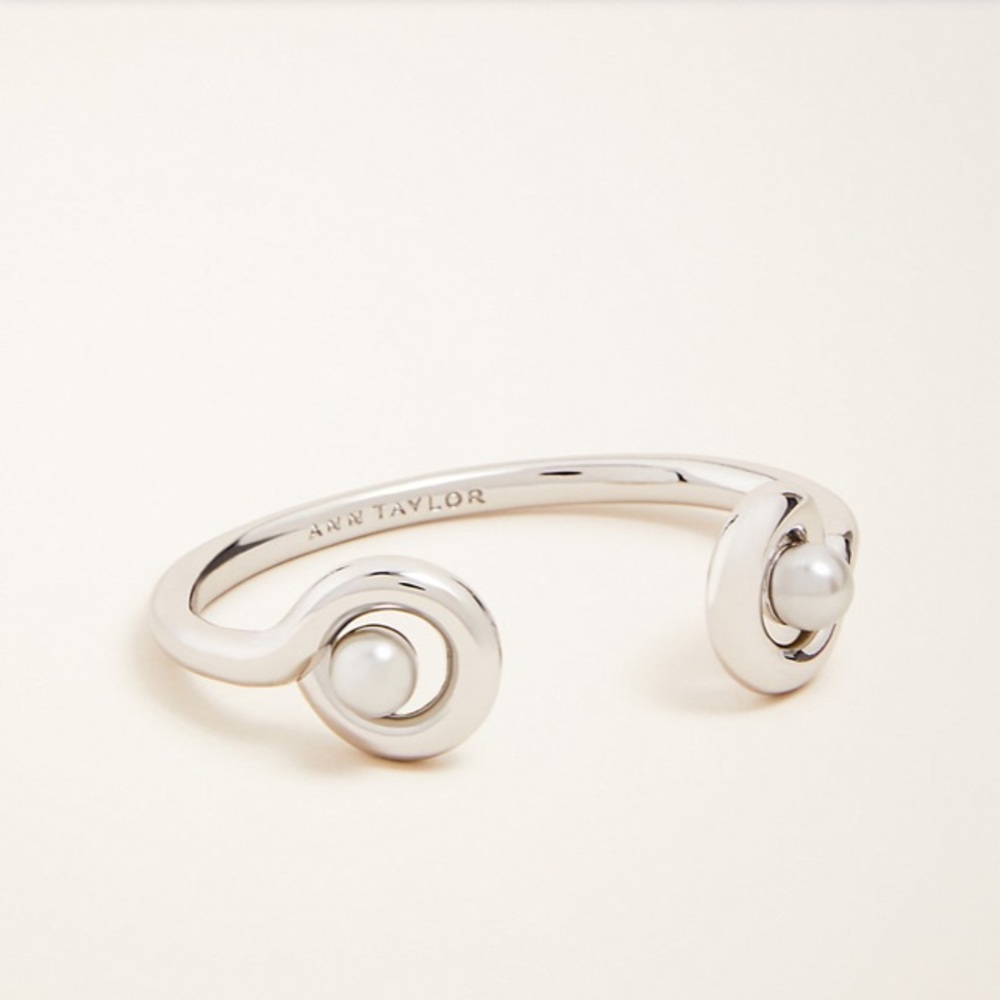 NEW! Ann Taylor Pearlized Open Cuff Bracelet